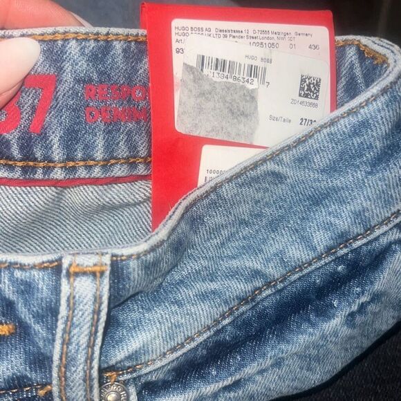 HUGO BY HUGO BOSS NWT Women's 937-2 Wide Leg Jean Straight Jean 27 - Picture 8 of 8